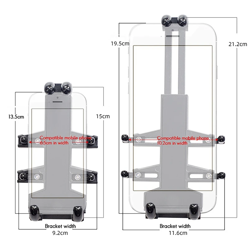 

AM05-Motorcycle Bike Mobile Phone Bracket Aluminum Bicycle Riding Bracket GPS Fixed Handlebar Bracket