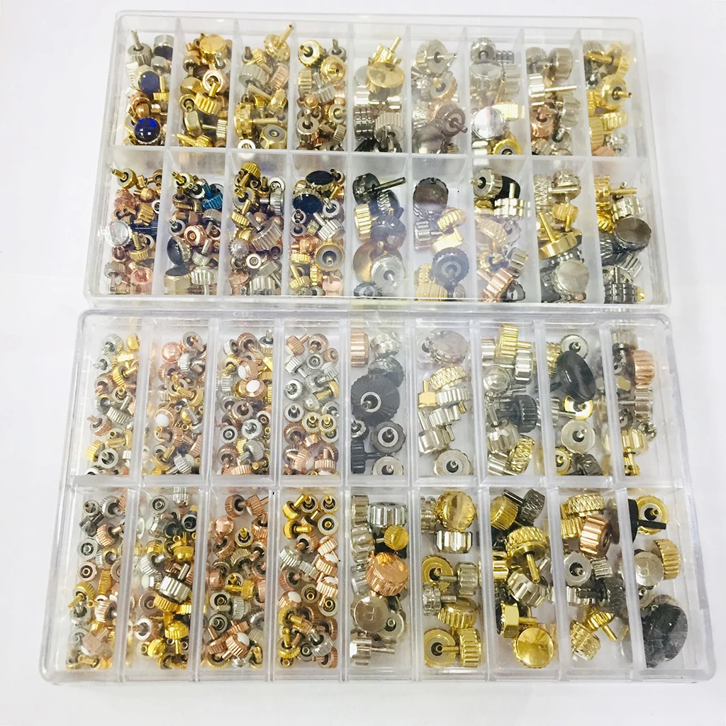 150-160 шт./кор. Запчасти для короны часов серебристые бронзовые медные в