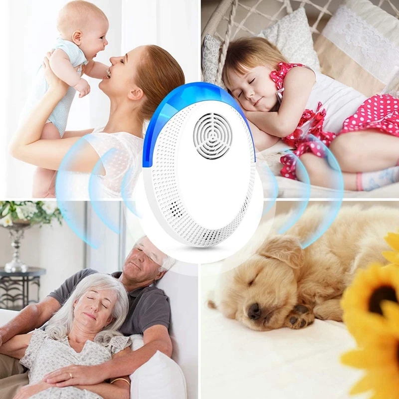 

4 Pack Ultrasonic Pest Repeller Electronic Pest Repellent Plug in Pest Control Repellent for Mosquito Rats