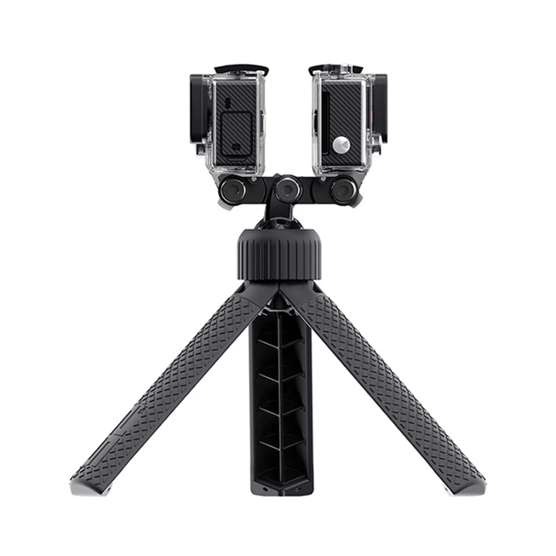 Двойной держатель кронштейн штатив адаптер для GoPro Hero 9 8 7 6 5 4 Yi 4K Sjcam Sj8 M10 Eken H9r
