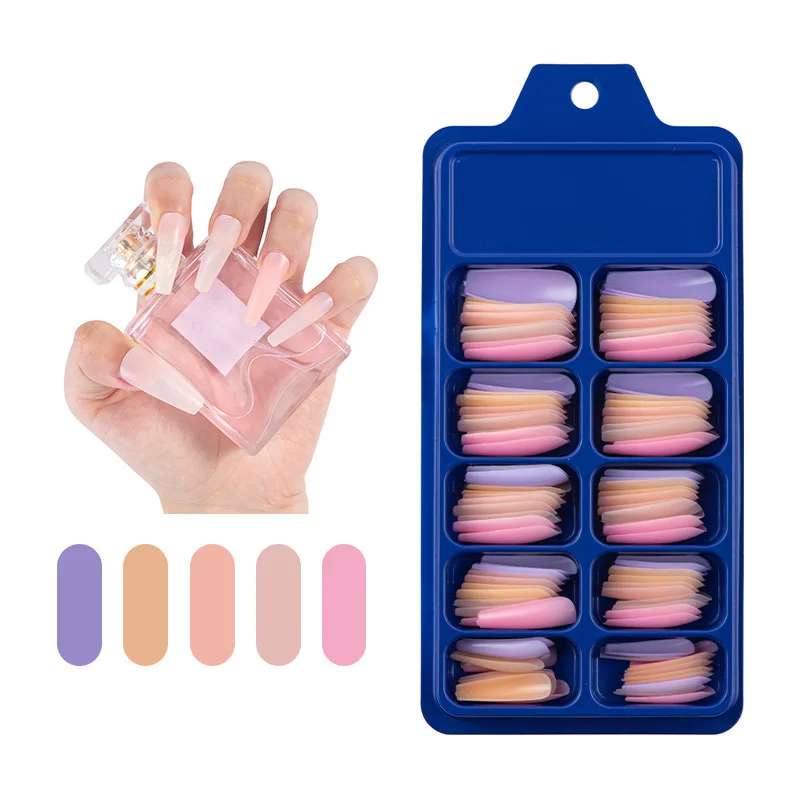 100pcs False Nails Extension Forms French Acrylic Nail Tips Press On Nails Gel Nail Polish Artificial Nail Sets Kits Wholesale