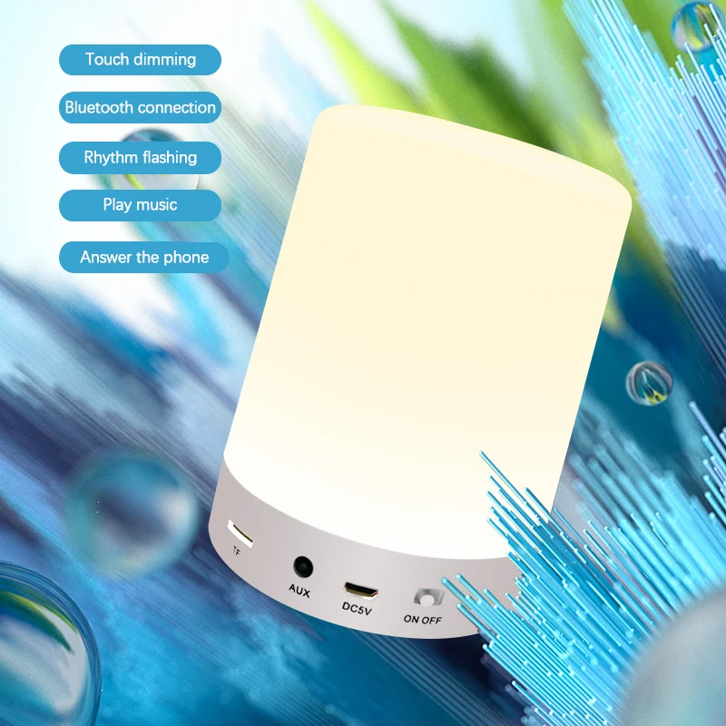 

Touch Bedside Light Night Light Bluetooth Speaker Light Touch Light With 7 Color Led Color Changing Mood Night Light Best Gift