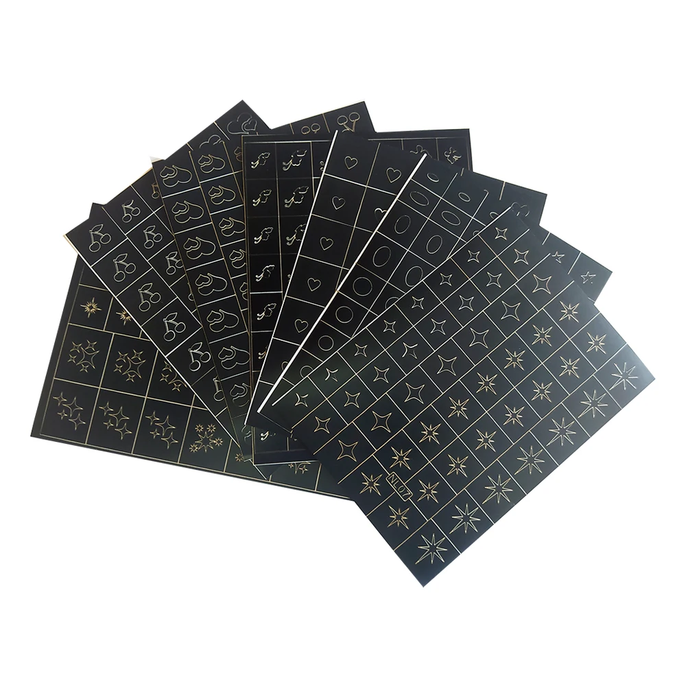 

1pcs winter snowflakes design Gradient color Airbrush Nail Art Stickers Decal stencil love heart designer nail stickers