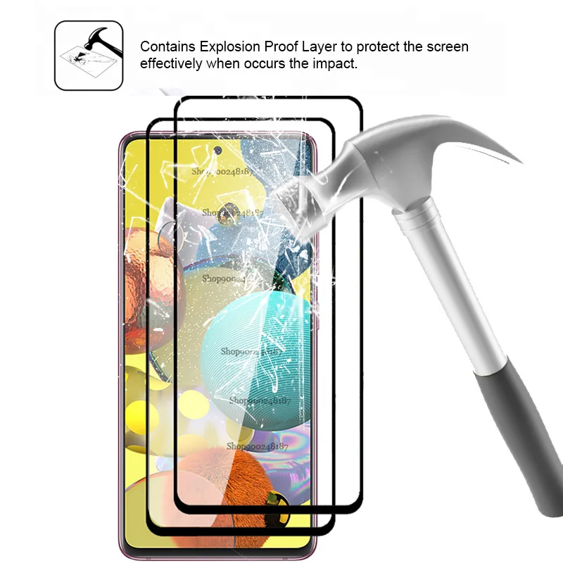 4 In 1 Camera Glass for Samsung Galaxy A51 5G Screen Protector Tempered Glass Samsun A71 A 71 51 A515F A715F Protective Film