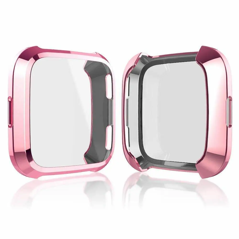

For Fitbit Versa TPU Silicone Case Anti-Scratch Replacement Screen Protector Frame Cover Plating Ultra-Thin Soft Cover