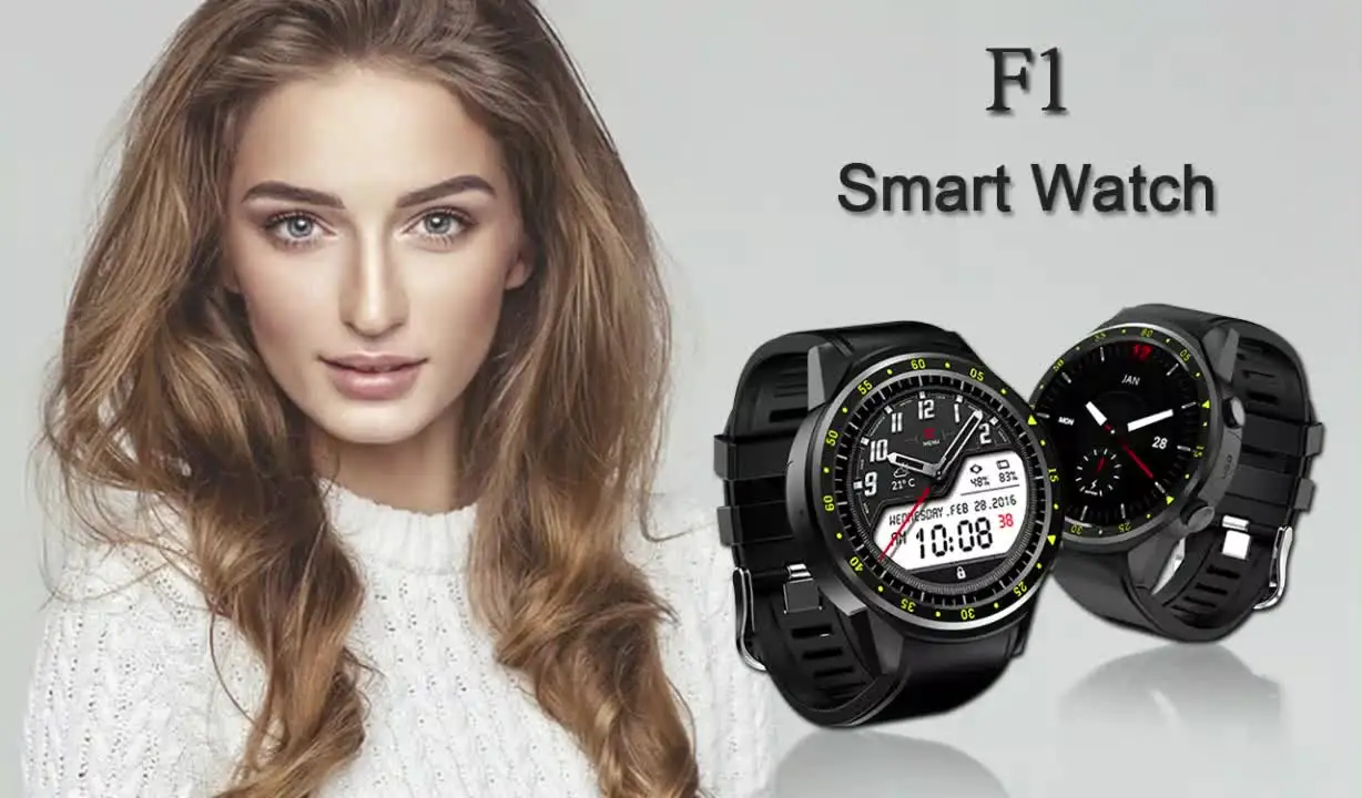 With Heart Rate Monitor Camera SIM Card Round GPS Smartwatch Sport F1 Smart Watch | Электроника