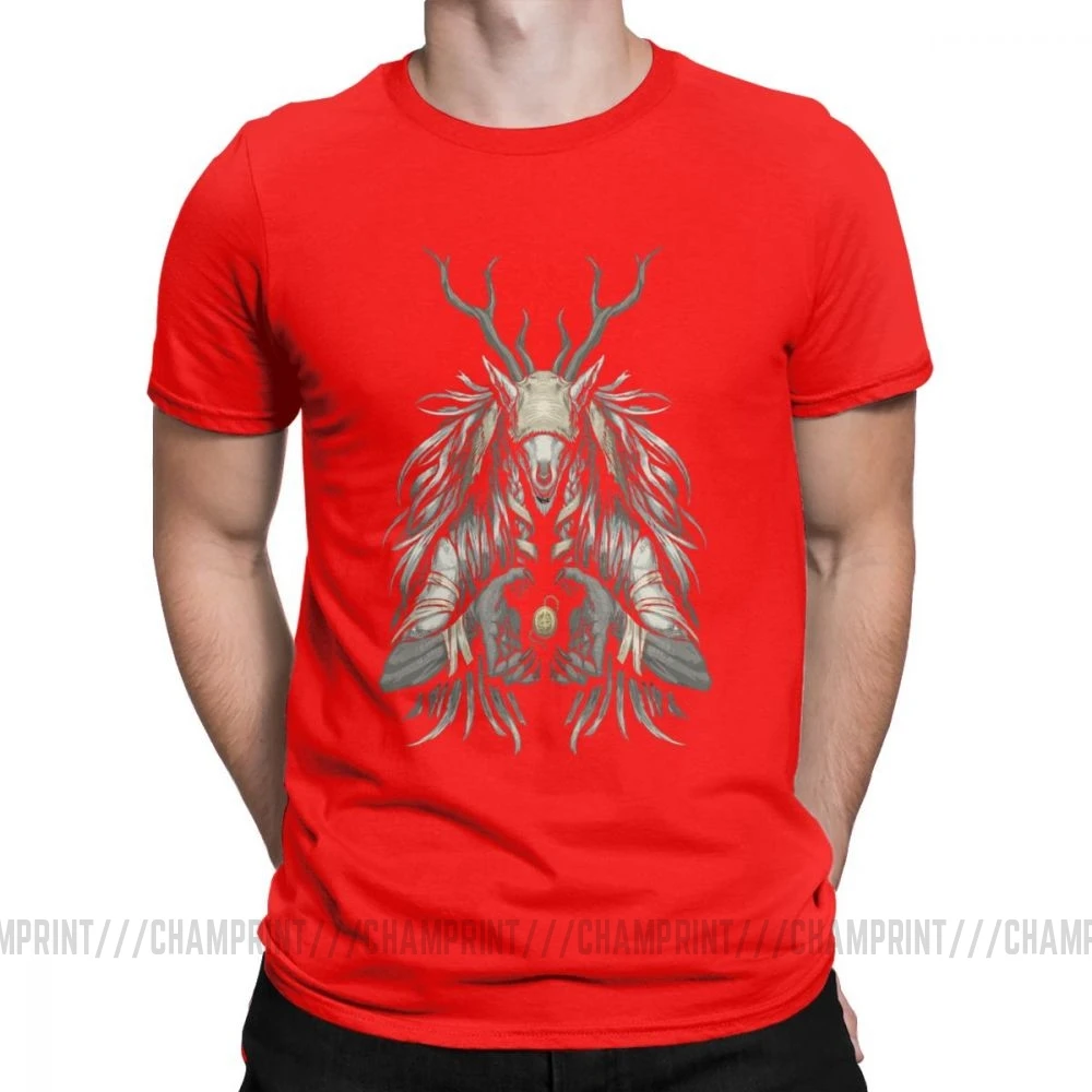 Мужская футболка The Supplicant, хлопок, футболки Vicar Amelia Bloodborne Scary Horror, футболка на Хэллоуин, топы с графическим принтом - Цвет: Красный