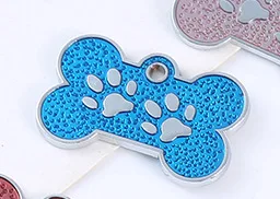 Style B Deep blue Персонализированные Бирки для собак, выгравированные Значки для кошек, щенков, домашних животных, ID Имя, ошейник, бирка, анти-потеря, подвеска, аксессуары для домашних животных, индивидуальный брелок с костью - Цвет: Style B Deep blue