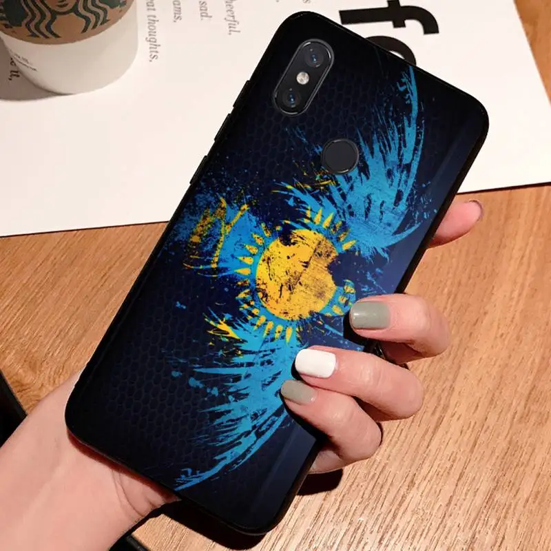 

Kazakhstan flag design pattern Phone Case For Xiaomi Redmi note 7 8 9 t max3 s 10 pro lite cover funda coque shell