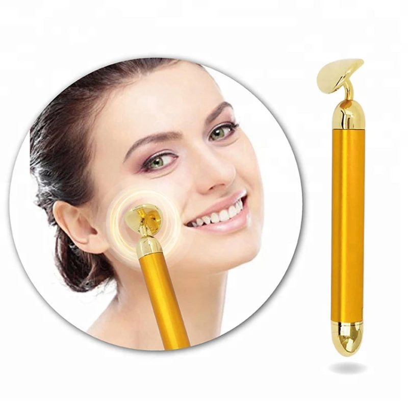 Мини массажер для лица с оборками укрепляющий кожу уменьшает морщины уход за