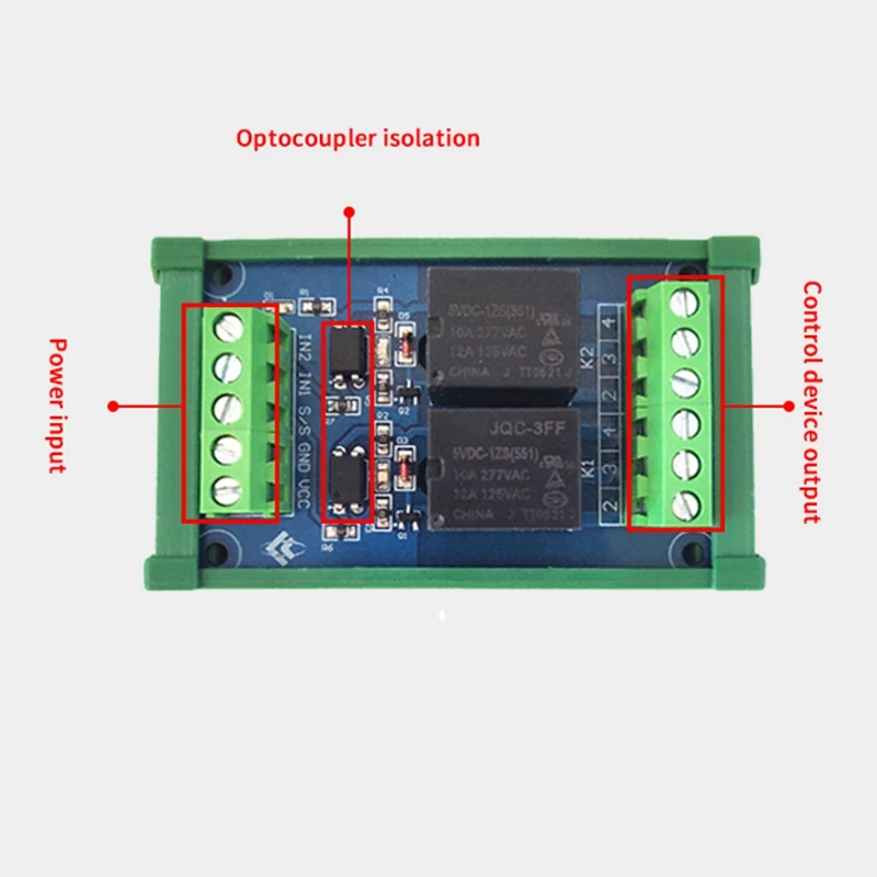 2х канальный 5 В релейный модуль высокого уровня запуска оптопара изоляция с PLC