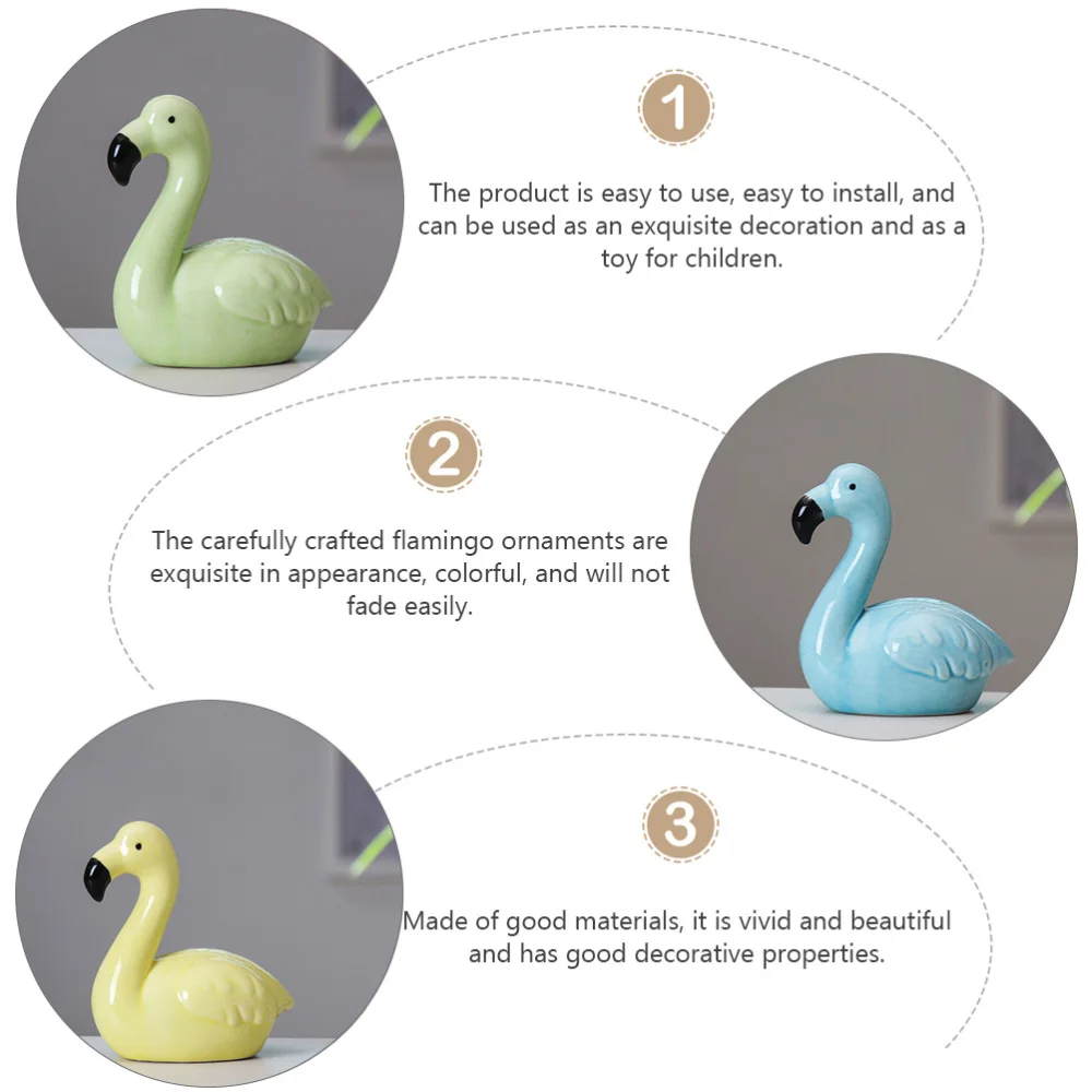 

4pcs Ceramic Decor Animal Shape Desktop Ornament Home Decoration