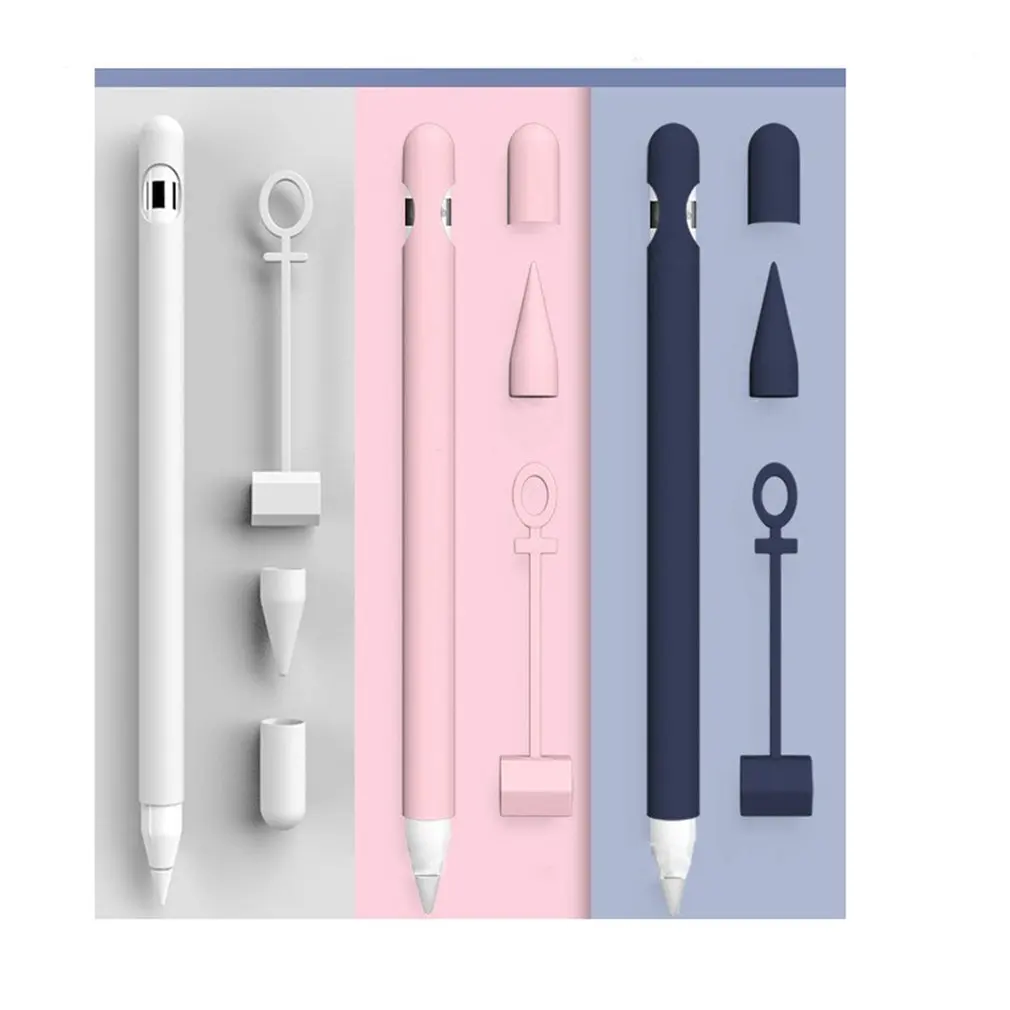 

1 шт., мягкий силиконовый чехол для Apple Pencil с защитой от потери, совместимый с iPad, планшетом, сенсорной ручкой, стилусом, защитный чехол