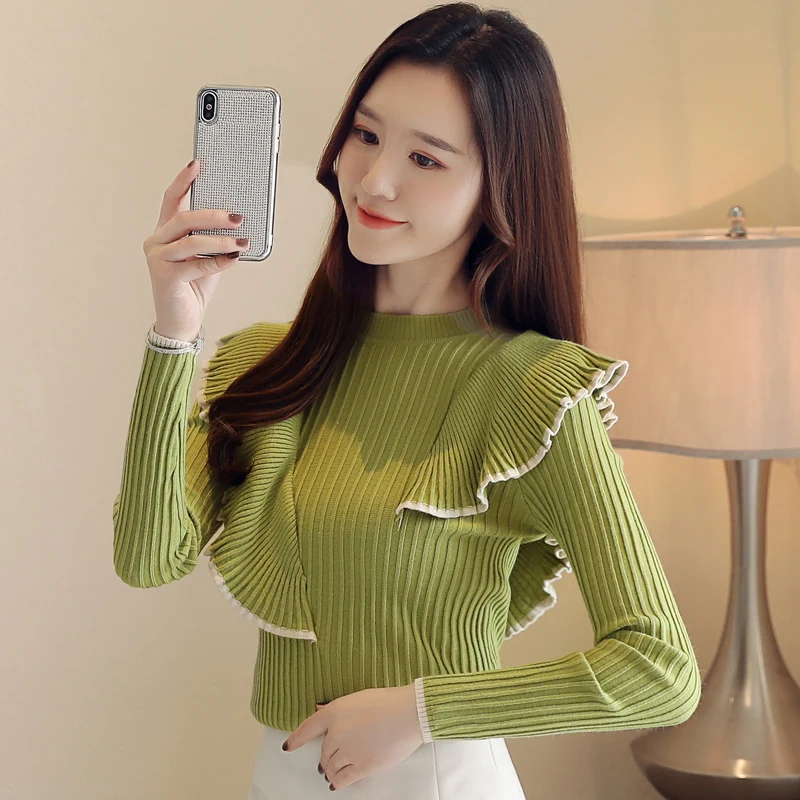 Повседневная вязаная блузка COIGARSAM женская новая весенняя шифоновая с длинным