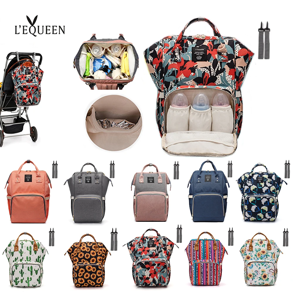 Lequeen Детская сумка водонепроницаемая для подгузников рюкзак модная коляски Mochila