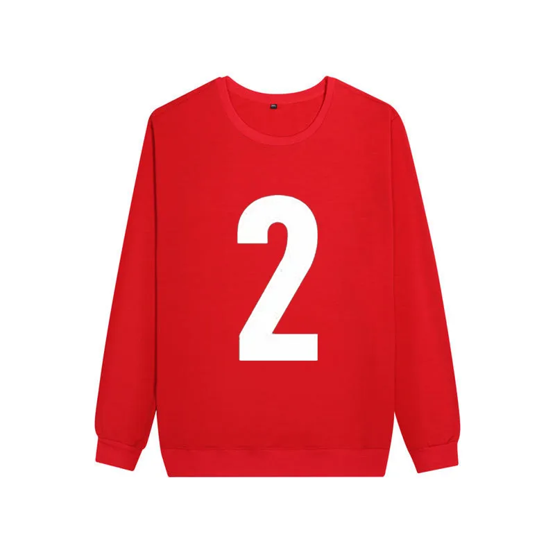 

Lucky Number 2 Sweatshirt Harajuku Japanese Anime Streetwear Hip Hop Harajuku Pullover Loose Clothes Casual O-neck