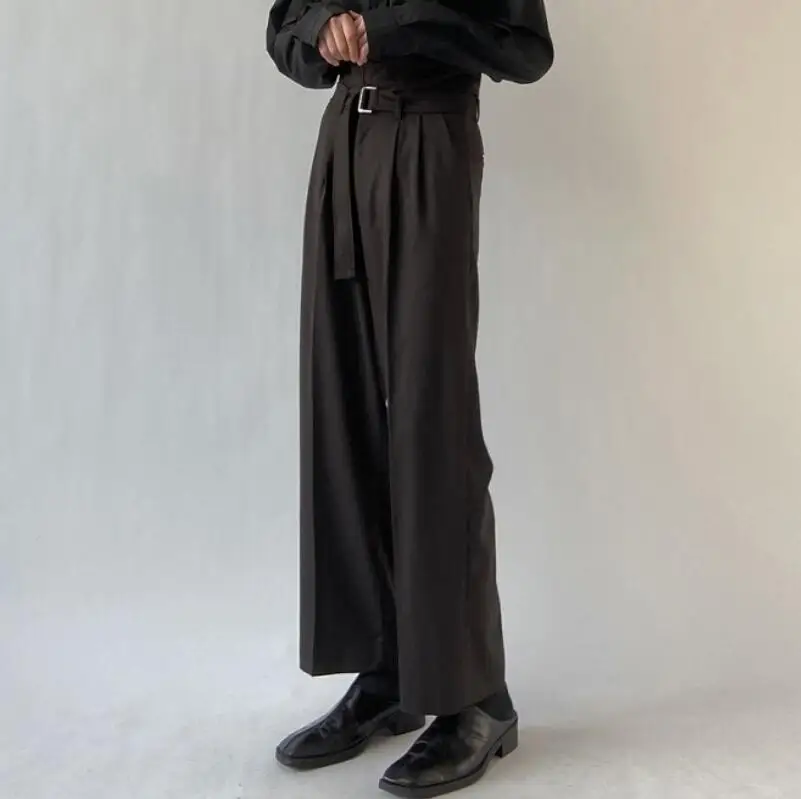 

HOT/Spring Men’s New Fashion Personalized Customization Large size High-waist design straight loose wide-leg slacks/27-36