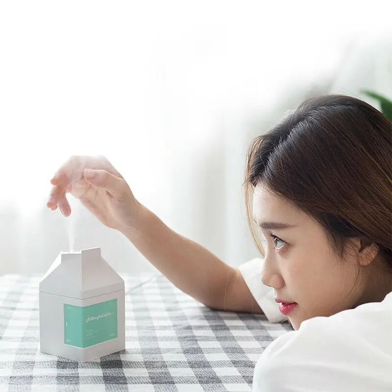 Мини увлажнитель воздуха Milk Box Бесшумный ультразвуковой для дома USB креативный