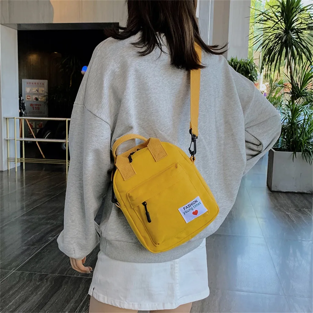 25#Women Pure Color Casual Tote Outdoor Bag Canvas Handbag Zipper Shoulder Ladies Hand Bags Bolsas De Mujer | Багаж и сумки