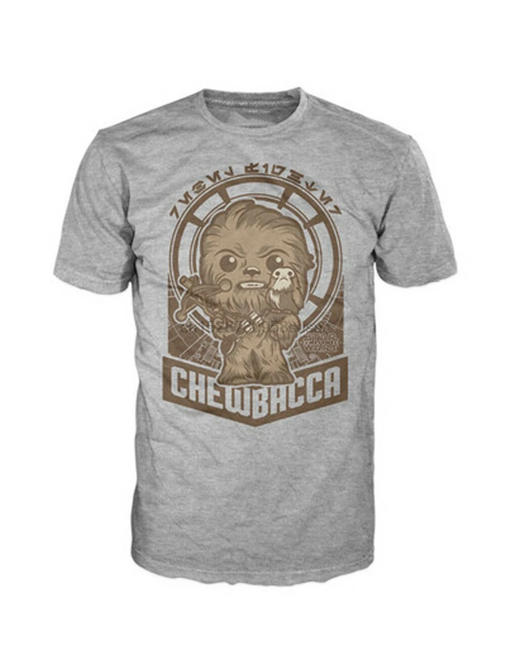 Funko Pop Tees Chewie Millennium Falcon Porg унисекс серый (Выберите размер) Новинка Забавные топы