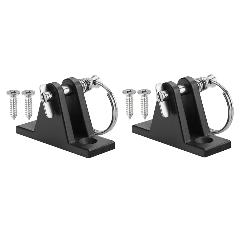 

MagiDeal 2X Boat Kayak Nylon DECK HINGE Mount with Quick Release Pin Bimini Top
