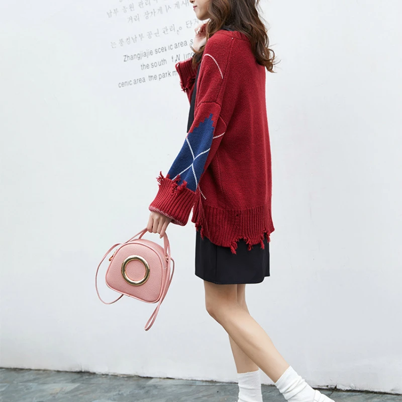 Женские мини сумки с узором Личи металлическое кольцо из искусственной кожи