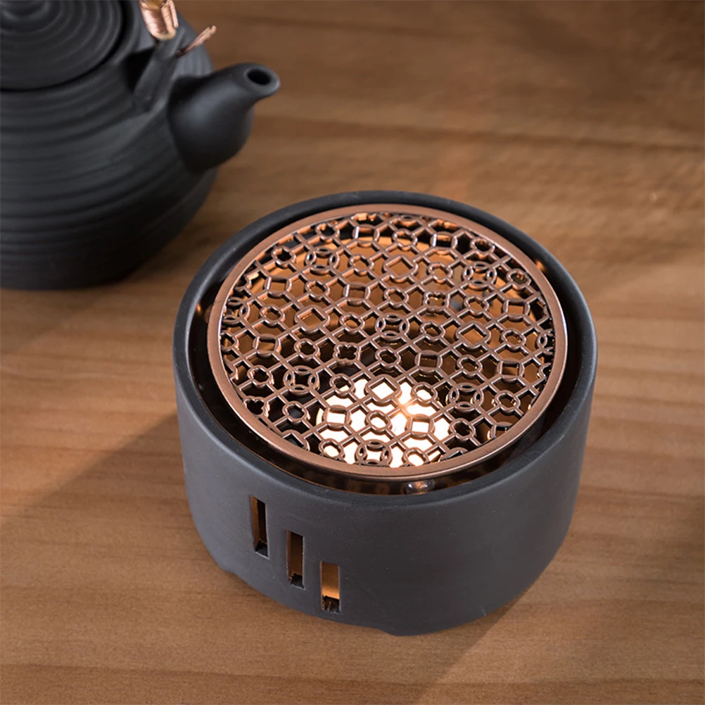 

1PC Ceramic Candle Stand Tea Heater Tea Stove Milk Warmer Candle Holder with Mat without Candle for Home Cafe