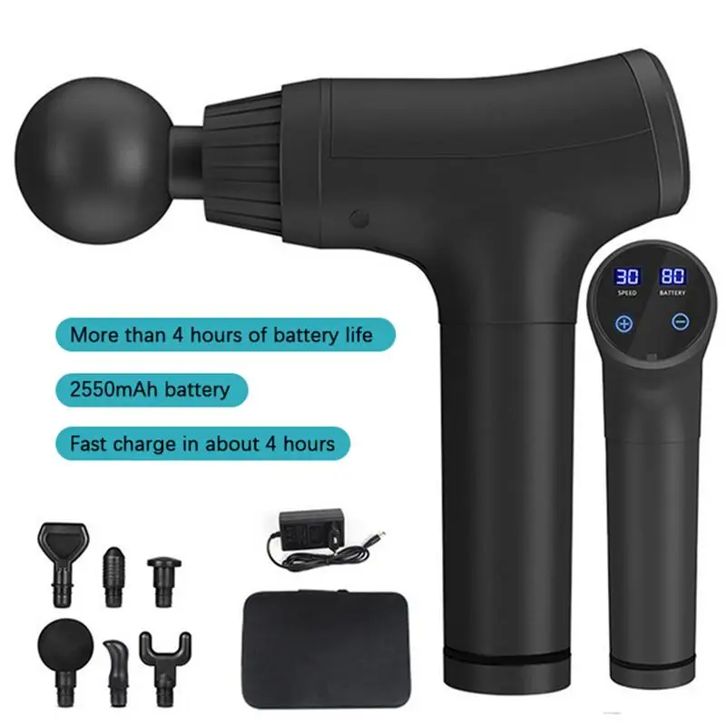 

Massage Gun Fascia Gun Sport Therapy Muscle Massager Body Relaxation Pain Relief Slimming Shaping Massager With LCD Display