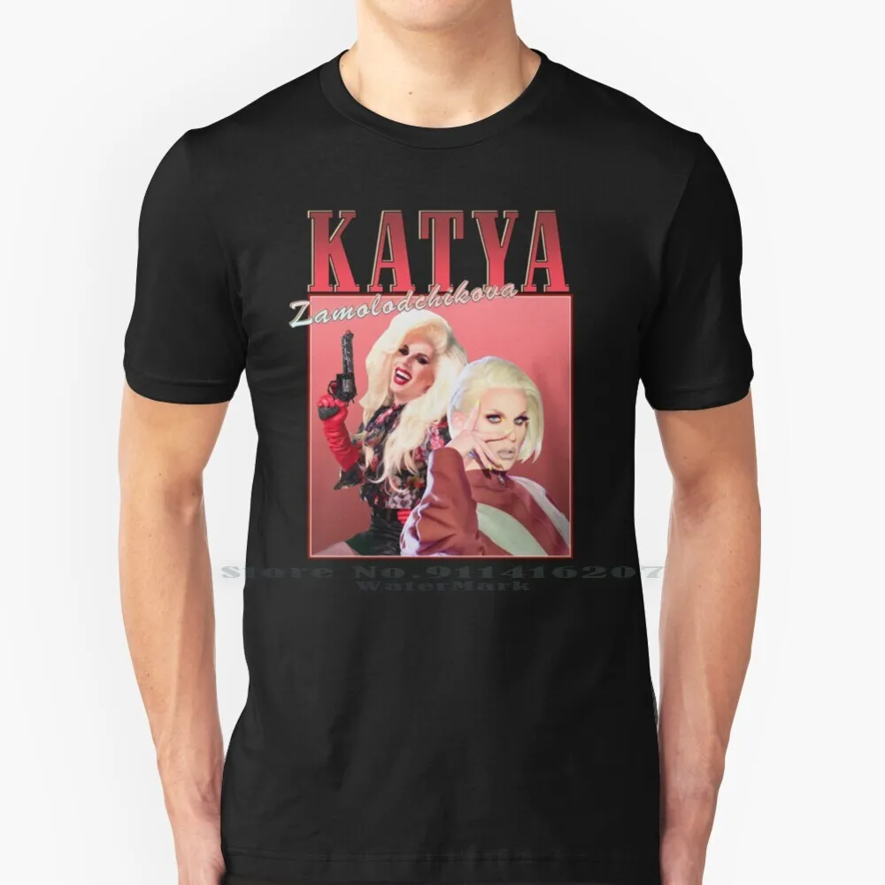 

Ретро дизайнерская футболка Katya Zamolodchikova из 100% чистого хлопка Katya Zamolodchikova винтажная Обложка альбома Ретро рэп металлическая музыка