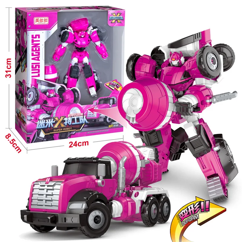 

MiniForce Transformation Action Figure Toys Agent Toys X Volt Semey Air Force Season 2 Kids Toys For Boys Gifts Pink Color