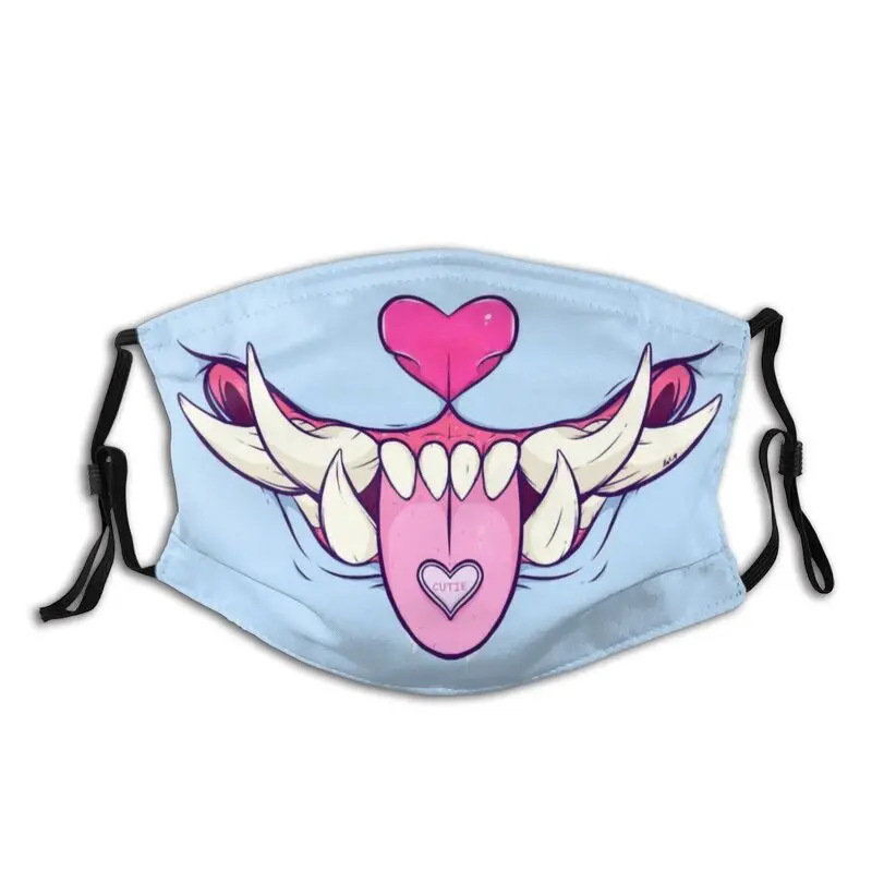 

Маска для лица многоразовая Oni Demon Kawaii, Пастельная, с фильтрами, маска хання
