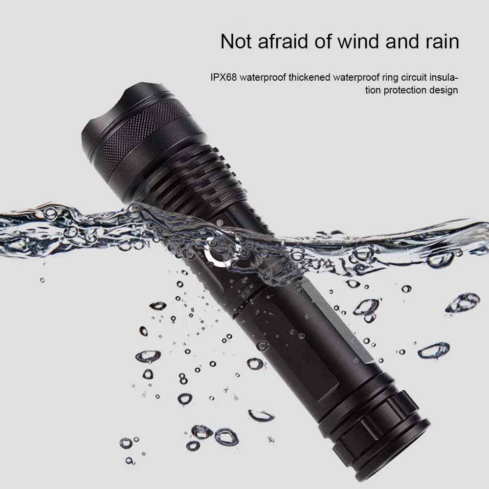 

P50 LED Flashlight Waterproof Zoom USB Rechargeable Outdoor Hunting Lamp Police Intelligent Mini Torch Lantern