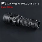 Высокомощный светодиодная вспышка светильник колонна M3 с Cree XHP70.2 Led Linterna 4300lm фонарь 26650 для кемпинга, охоты, рыбалки флэш-светильник