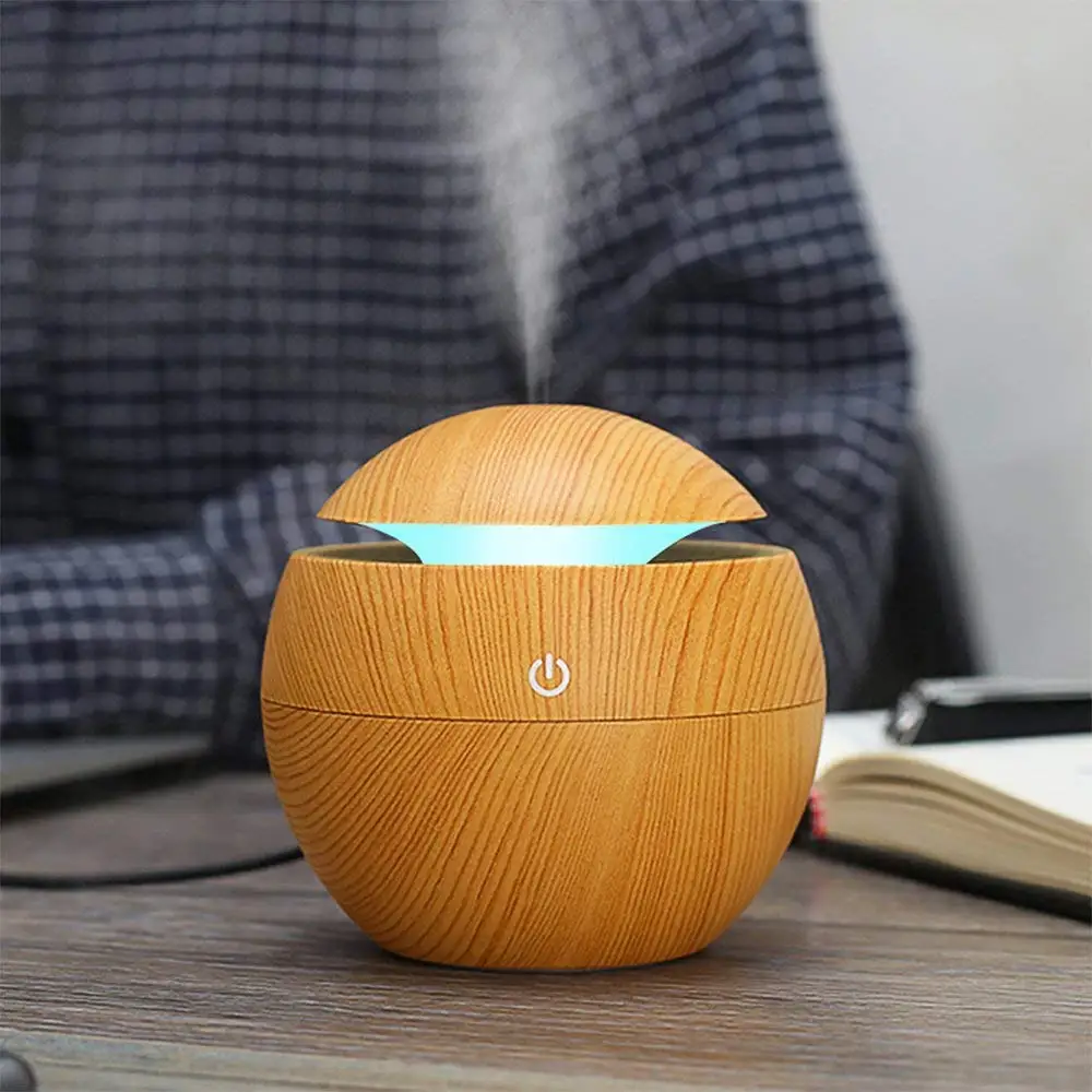 

130ML USB Aroma Diffuser Ultrasonic Cool Mist Humidifier Air Purifier 7 Color Change LED Night light for Office Home