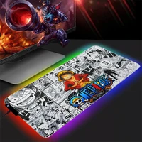 RGB Cartoon One Piece Mouse Pad Anime Kawaii Gaming Accessories Keyboard Laptop Mouse Mat Gamer Tapis Souris Varmilo Mousepad