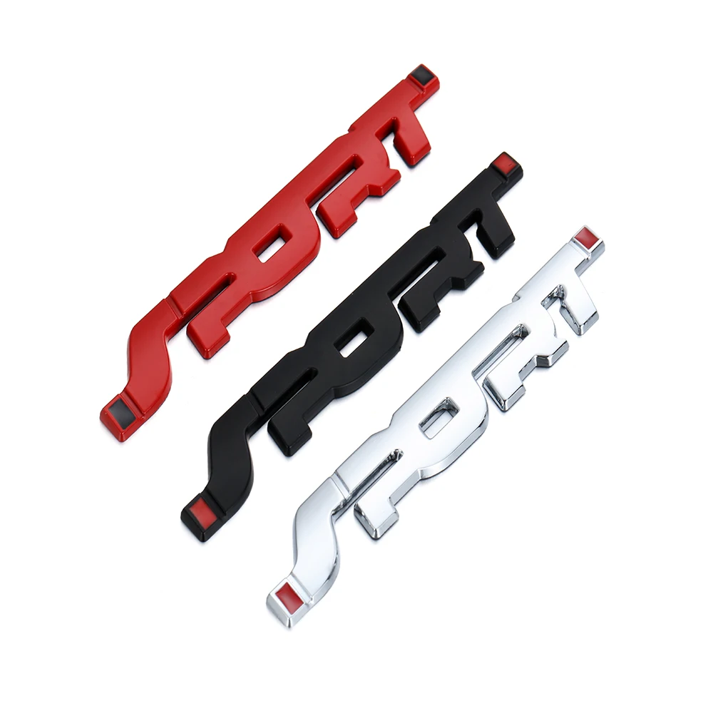 

1 Pcs 3D Metal SPORT Logo Emblem Badge Sticker Car Universal Trunk Fender Decal Accessories