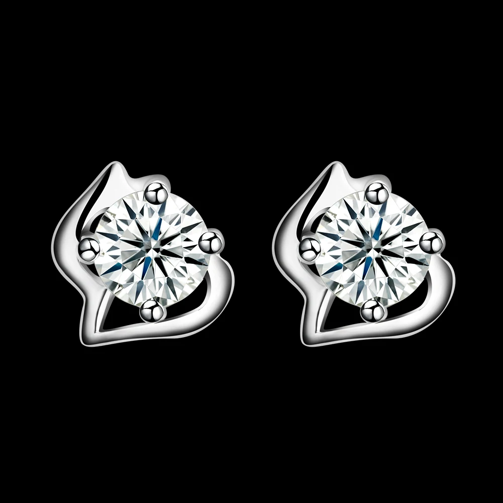 

CFK Geometrische Sterling Zilver Stud Oorbellen Voor Vrouwen 5A Clear Zirconia Bruiloft Oorbel Fijne Sieraden Nieuwe Aanbieding