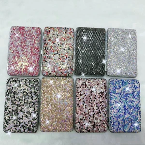 Бриллиантовый чехол для сигареты Ms 20, тонкий металлический цветной чехол для сигарет с защитой от давления, милые подарки для любимых