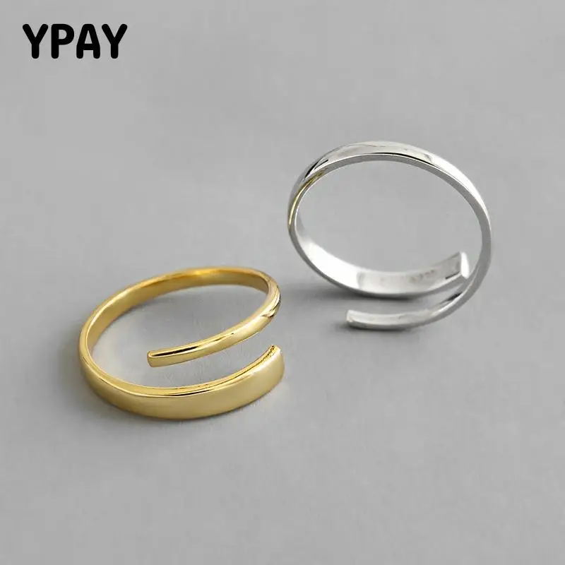 Женское Двухслойное кольцо YPAY из 100% натурального серебра 925 пробы в Корейском