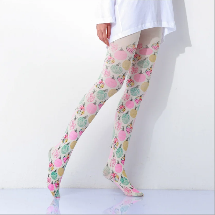 High Quality Womens Creative patterned stockings perfume tights  printed pantyhose