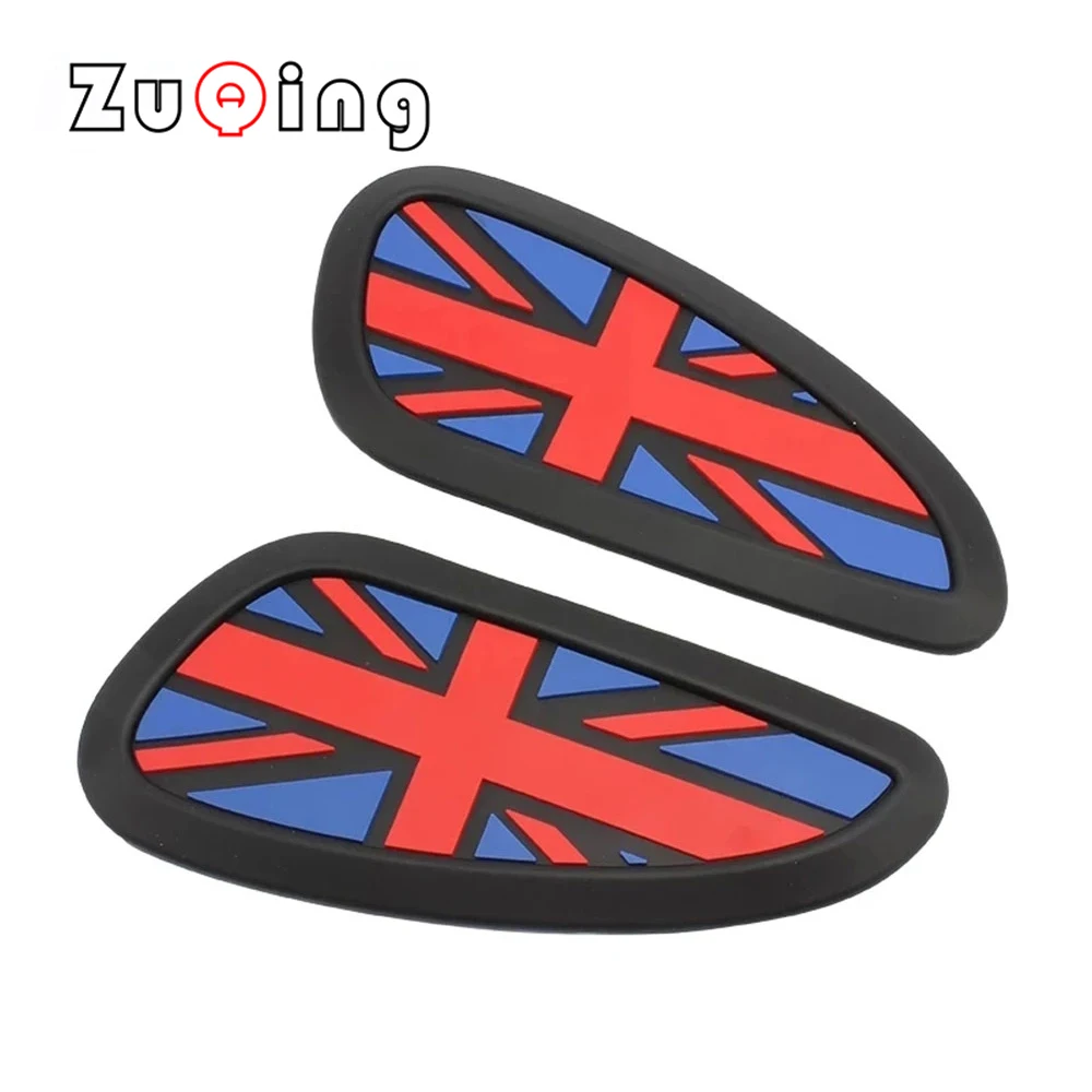 

Motorcycle Cafe Racer Gasoline Fuel Tank Rubber Sticker Protective Cover Sheath Knee Fuel Tank Pad Handle Decal Union Jack Logo