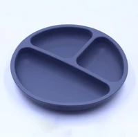 silicone baby round dinner plate kids complementary food bowl infant snack divider plate tableware anti scald training plate