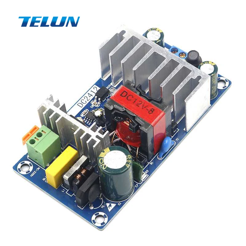 AC110V или AC220V к DC12V 8A импульсный источник питания плата 100 Вт AC DC Регулируемый блок