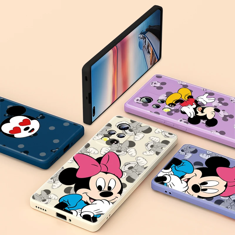 

Happy Minnie Mouse For Honor 20i X20 X10 10X 10i 9X 9C 9S Play 3 4 5 Pro Lite 5G Phone Case Liquid Silicone Soft Cover