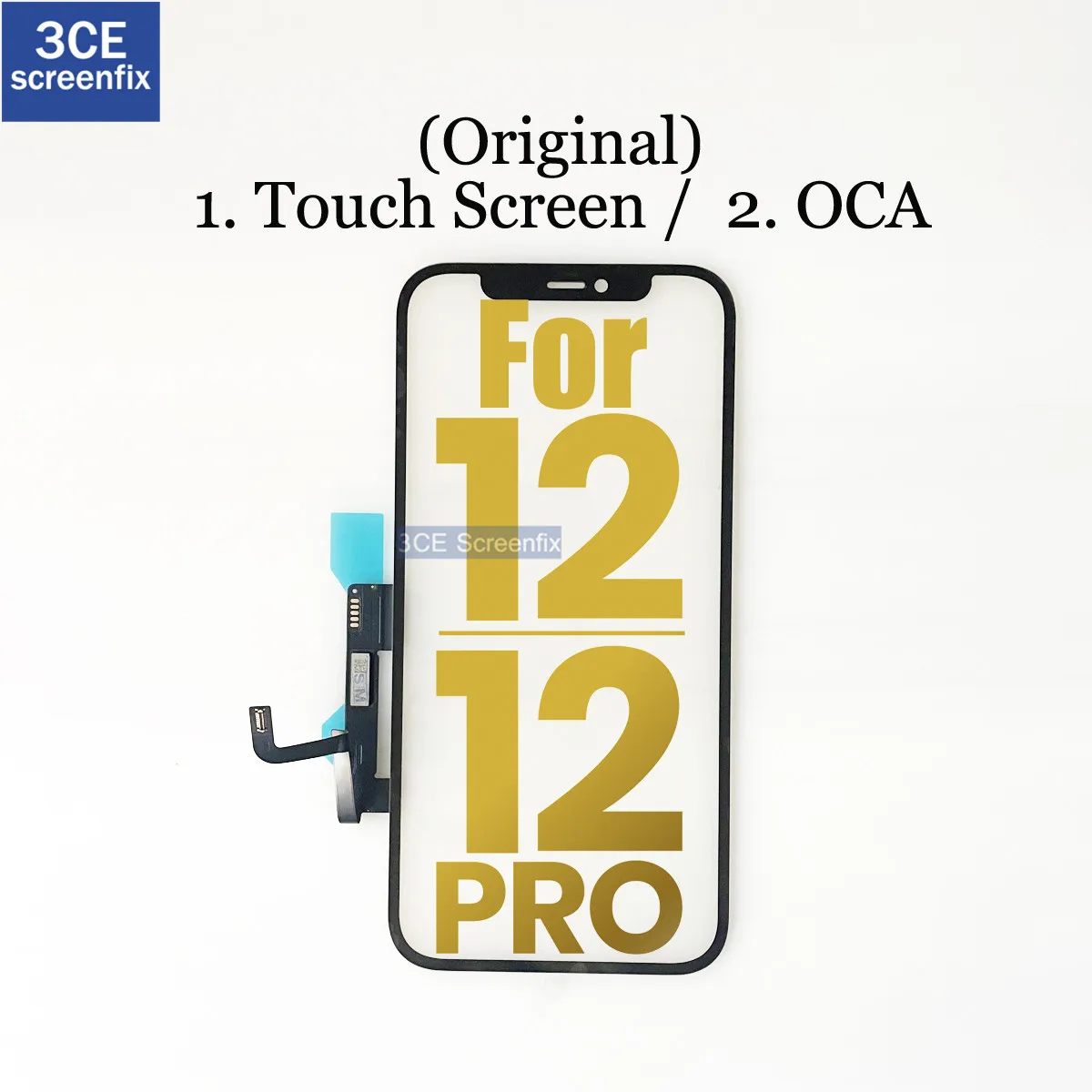 

10 шт. Оригинальный сенсорный экран дигитайзер с OCA для iPhone 12 Pro Сенсорная панель внешний экран стекло замена