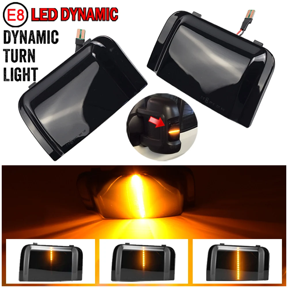 

2pcs Dynamic Turn Signal Light LED Side Mirror Sequential Indicator Blinker For Peugeot Boxer Fiat Ducato Citroen Jumper