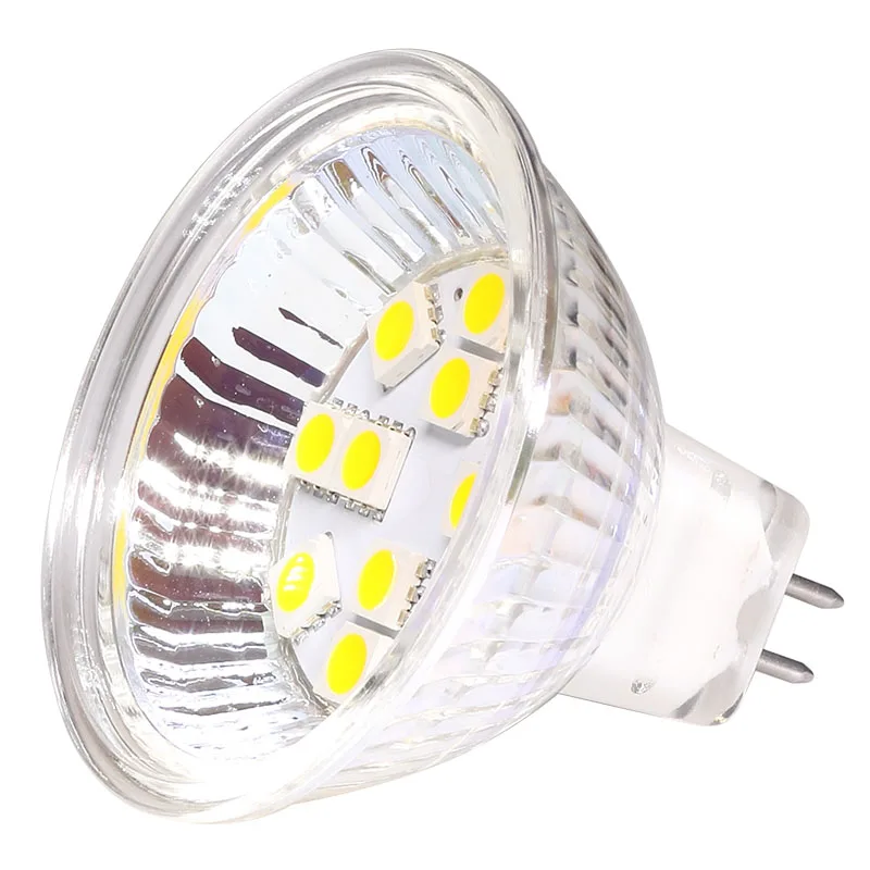 G4 база затемнения MR16 Светодиодная лампа 12VDC 12VAC 12LED 5050SMD 2 4 Вт Замена 30 галогенная 10