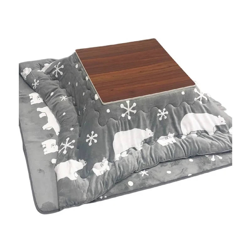 

(4pcs/set) Modern Japanese Style Furniture Kotatsu Set Table Futon Carpet Heater Living Room Furniture Set Center Kotatsu Table