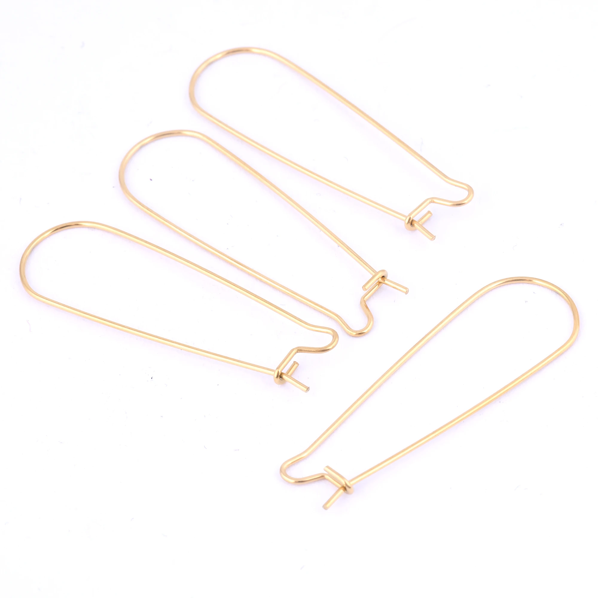 Застежки для сережек из нержавеющей стали с позолотой 12 х39 мм 20 шт. | Украшения и