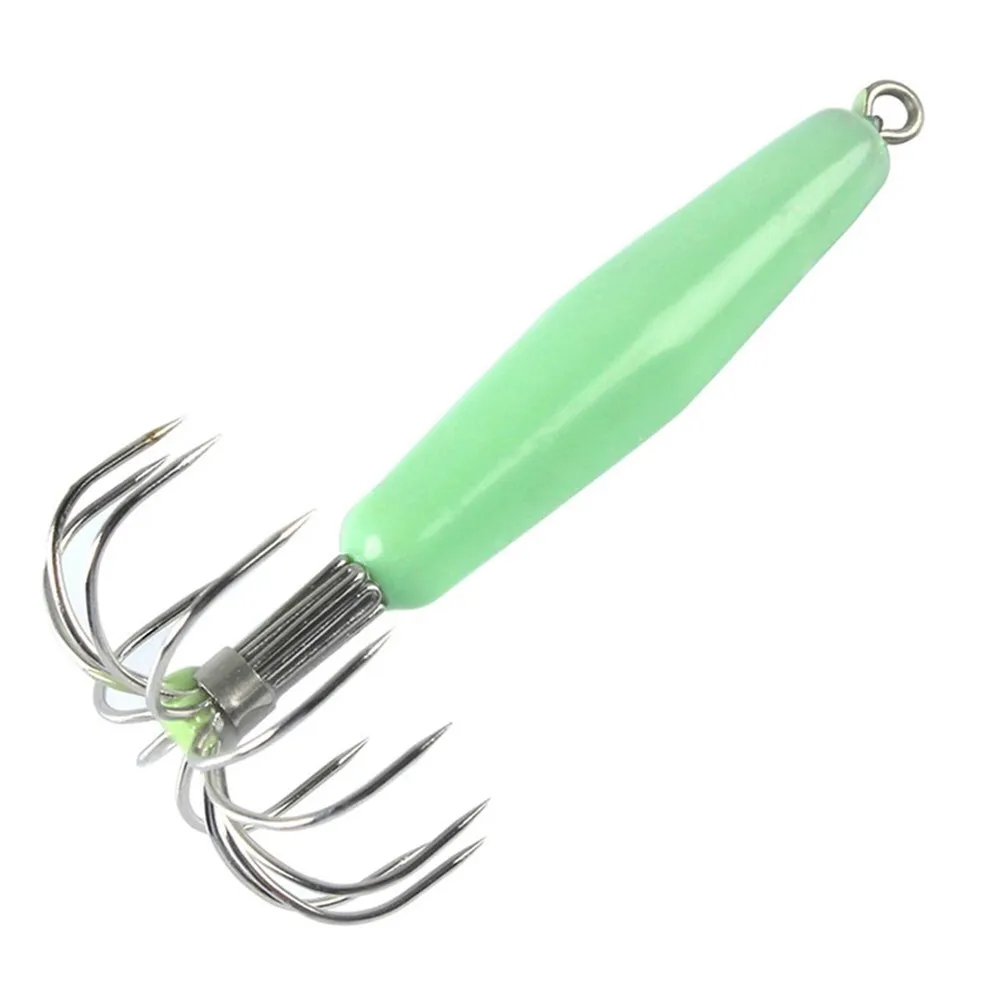 

12Claws Hooks Squid Jigs Bait Glow In The Dark Hard Fishing Lure 12/16/25/35g Stainless Steel Octopus Crank Artificial Jig Bait